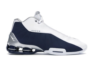 Nike Shox BB4 White Silver Navy - authentic Nike sneakers