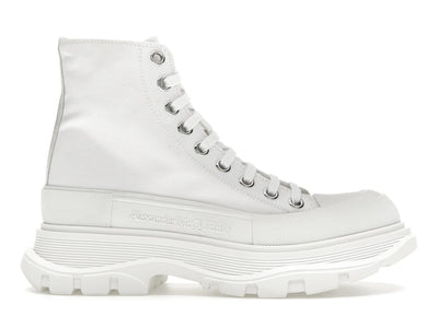 Alexander McQueen Tread Slick Boot Canvas White White (Women's)