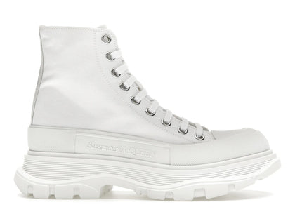 Alexander McQueen Tread Slick Boot Canvas White White (Women's) - authentic Alexander McQueen sneakers