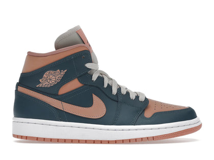 Jordan 1 Mid Dark Teal Green (Women's) - authentic Jordan sneakers