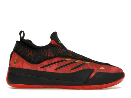 adidas Dame 9 Bape Black Red - authentic adidas sneakers