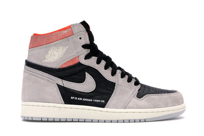 Jordan 1 Retro High Neutral Grey Hyper Crimson - authentic Jordan sneakers