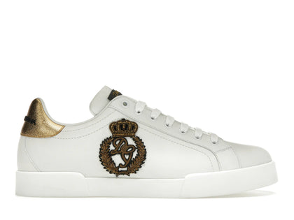 Dolce & Gabbana Portofino Crown Patch White Gold - authentic Dolce & Gabbana sneakers