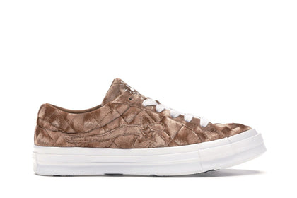 Converse One Star Ox Golf le Fleur TTC Quilted Velvet Brown Sugar - authentic Converse sneakers