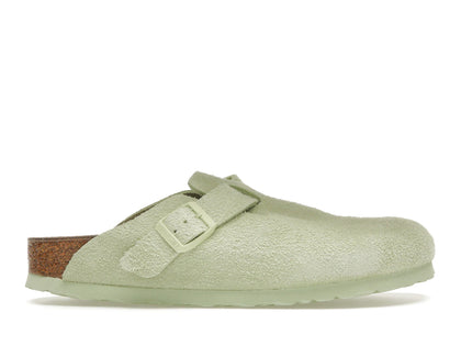 Birkenstock Boston Suede Faded Lime - authentic Birkenstock sneakers