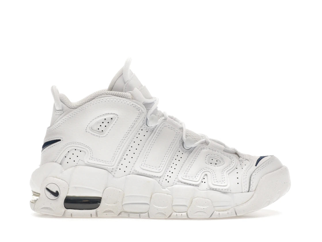 Nike Air More Uptempo White Midnight Navy (GS) - vue 360