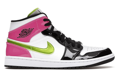 Jordan 1 Mid White Black Cyber Pink - authentic Jordan sneakers