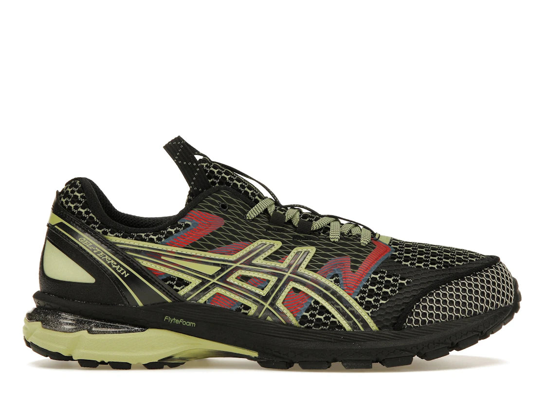 ASICS US4-S Gel-Terrain Kiko Kostadinov Black Neon Lime - vue 360