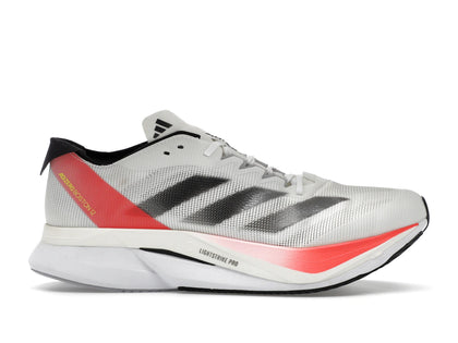 adidas Adizero Boston 12 Cloud White Aurora Met. Solar Red - authentic adidas sneakers
