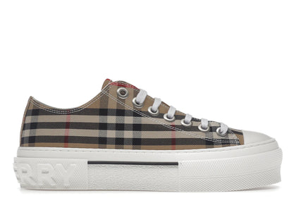 Burberry Vintage Check Cotton Sneakers Archive Beige White (Women's) - authentic Burberry sneakers