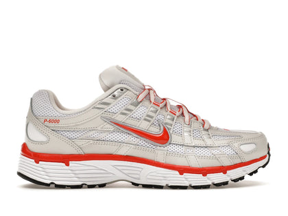 Nike P-6000 White Platinum Tint Black Picante Red (Women's) - authentic Nike sneakers