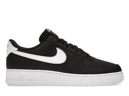 Nike Air Force 1 Low '07 Black White Pebbled Leather - authentic Nike sneakers