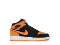 Jordan 1 Mid SE Black Vivid Orange (GS)
