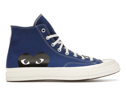 Converse Chuck Taylor All Star 70 Hi Comme des Garcons PLAY Blue Quartz - authentic Converse sneakers