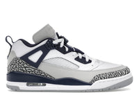 Jordan Spizike Low Weiß Neutralgrau Anthrazit Mitternachtsblau