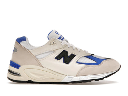 New Balance 990v2 MiUSA White Blue - authentic New Balance sneakers