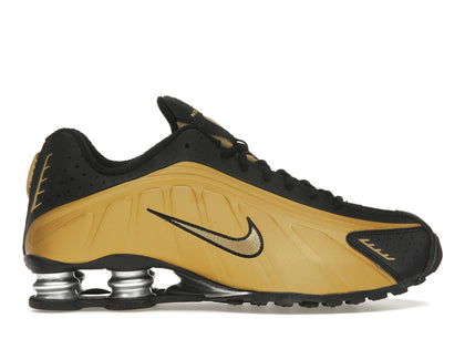 Nike Shox R4 Black Metallic Gold (Women's) - authentic Nike sneakers