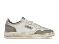 Autry Medalist Low Super Vintage White Silver Lizard