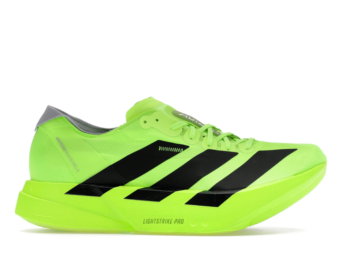 adidas Adizero Adios Pro 4 Lucid Lemon Schwarz