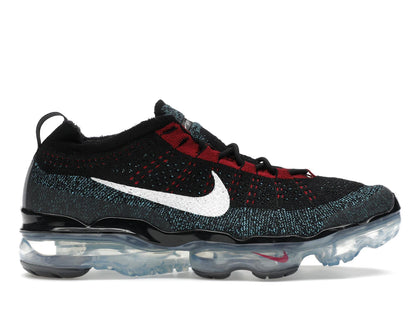 Nike Air VaporMax 2023 Flyknit Black Red Universtiy Blue - authentic Nike sneakers