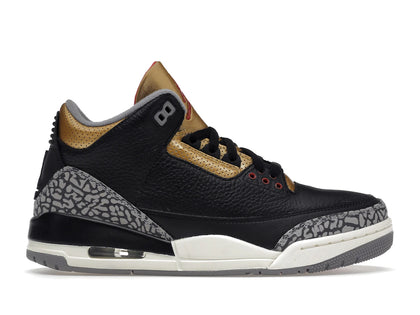 Jordan 3 Retro Black Cement Gold (Women's) - authentic Jordan sneakers