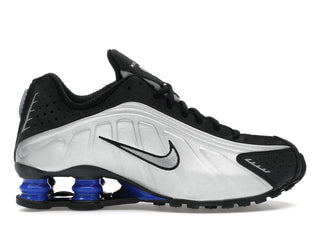Nike Shox R4 Metallic Silver Black Racer Blue (Women's) - authentic Nike sneakers