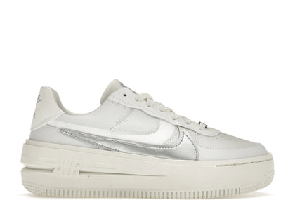 Nike Air Force 1 PLT.AF.ORM Summit White Metalic Silver (Women's) - authentic Nike sneakers