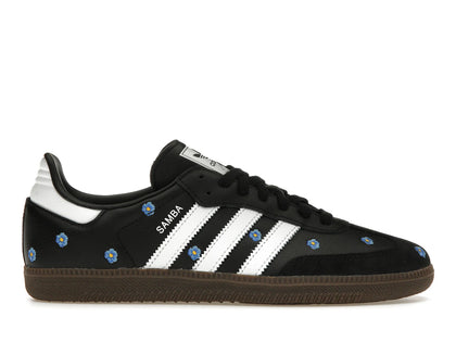 adidas Samba Light Blue Floral Core Black (Women's) - authentic adidas sneakers