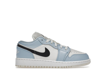 Jordan 1 Low Ice Blue Black (GS) - authentic Jordan sneakers