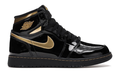 Jordan 1 Retro High Black Metallic Gold (2020) (GS) - authentic Jordan sneakers