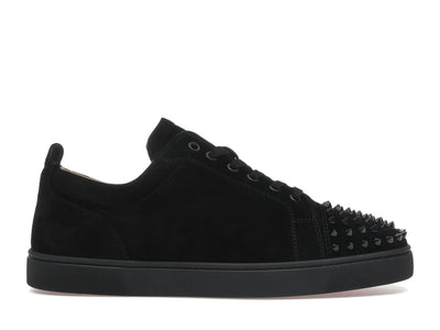 Christian Louboutin Louis Junior Spikes Veau Velours Sneaker Black