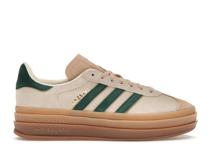 adidas Gazelle Bold Magic Beige Collegiate Green (Women's) - authentic adidas sneakers