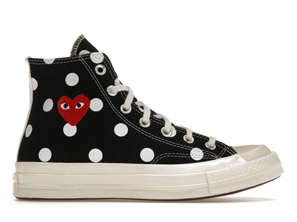 Converse Chuck Taylor All Star 70 Hi Comme des Garcons PLAY Polka Dot Black - authentic Converse sneakers