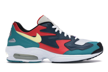 Nike Air Max2 Light Habanero Red Navy Emerald - authentic Nike sneakers