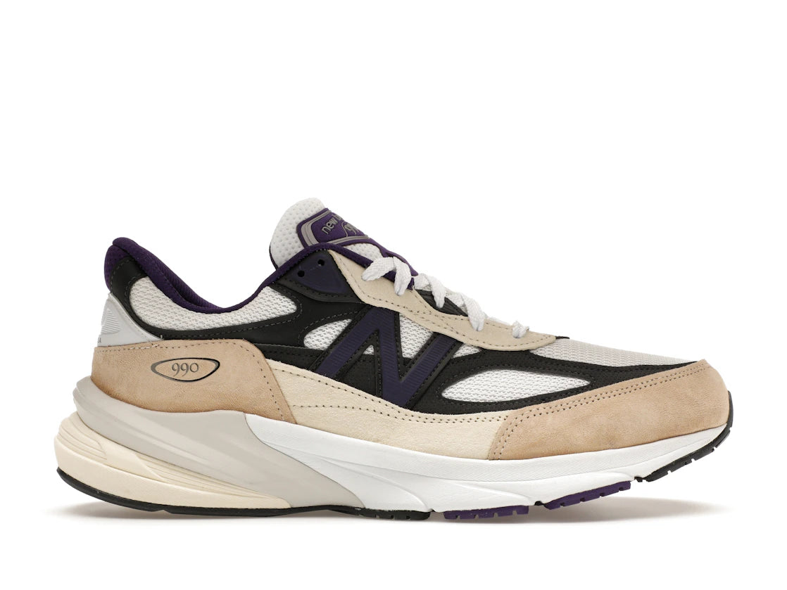 New Balance 990v6 MiUSA Teddy Santis White Black Plum