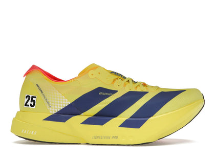 adidas Adizero Adios Pro 4 Yellow Navy - authentic adidas sneakers
