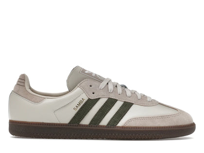 adidas Samba OG Aluminum Dark Khaki - authentic adidas sneakers