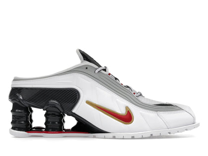 Nike Shox MR4 Mule Martine Rose Metallic Platinum Varsity Red (Women's) - authentic Nike sneakers