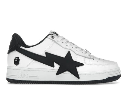 A Bathing Ape Bape Sta OS #2 White Black - authentic BAPE sneakers