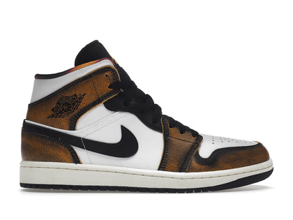 Jordan 1 Mid SE Orange Wear Away - authentic Jordan sneakers