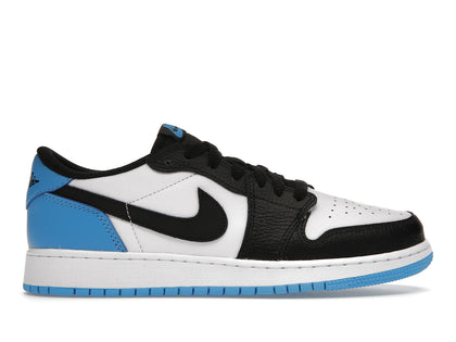 Jordan 1 Retro Low OG Black Dark Powder Blue (GS) - authentic Jordan sneakers