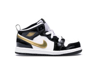 Jordan 1 Mid Patent Black White Gold (TD)
