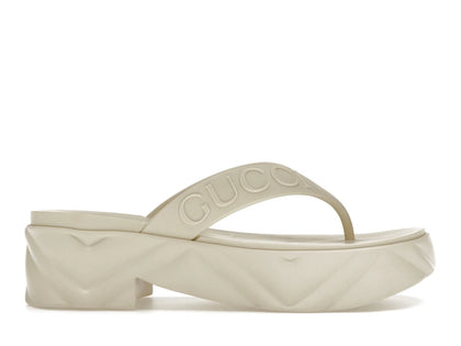 Gucci Thong Platform Sandal White (Women's) - authentic Gucci sneakers