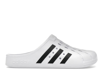 adidas Adilette Clog White Black - authentic adidas sneakers