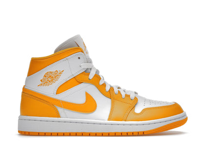 Jordan 1 Mid White University Gold (Women's) - authentic Jordan sneakers