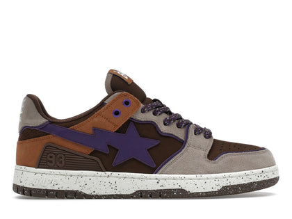 A Bathing Ape Sk8 Sta #7 M2 Brown Purple - authentic BAPE sneakers