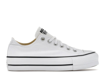 Converse Chuck Taylor All Star Lift Platform Low White Black (Women's) - authentic Converse sneakers