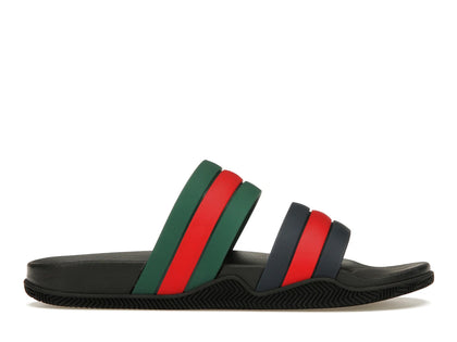 Gucci Agrado Grg Rubber Slide Black Blue Green Red - authentic Gucci sneakers