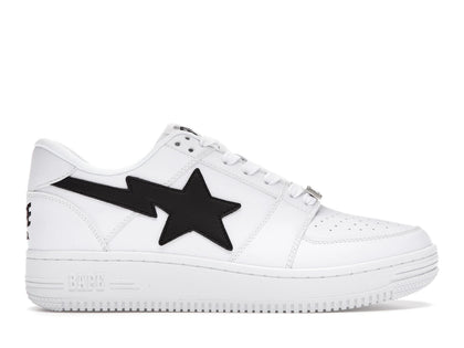 A Bathing Ape Bape Sta Low M1 White Black - authentic BAPE sneakers