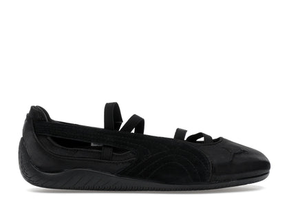 Puma Speedcat Ballet Black Cool Dark Gray Satin (Women's) - authentic Puma sneakers